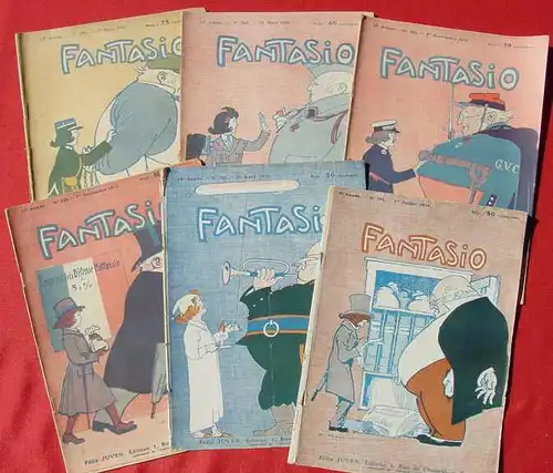 6 x "Fantasio". Franzoesische Magazine aus der Zeit 1914 bis 1919 ()