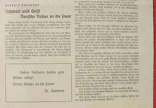 2 x Der deutsche Schriftsteller. Reichsschrifttumskammer, Berlin 1939 ()