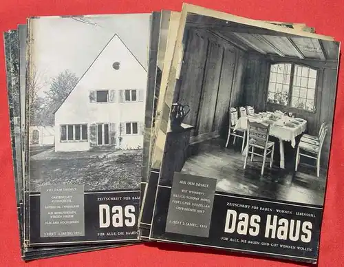 15 x 'Das Haus' Bauen-Wohnen-Lebensstil. Magazine 1950-1952 ()