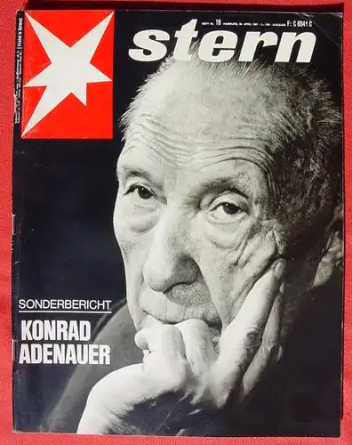 'Stern Illustrierte'. Nr. 18 / 1967. Konrad Adenauer. 208 S., (0020099-1)