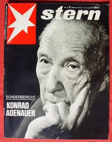 'Stern Illustrierte'. Nr. 18 / 1967. Konrad Adenauer. 208 S., (-1)