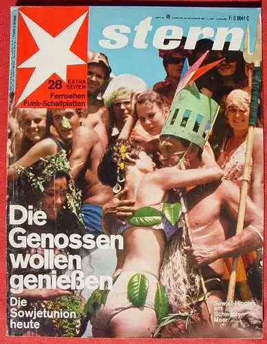 'Stern Illustrierte'. Nr. 48 / 1967. Titelbild zeigt Sowjet-Hippies. 252 S., (0020099-4)