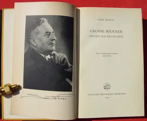 Grosse Maenner, denen ich begegnete. Sven Hedin. Brockhaus, Wiesbaden 1951 (0010102)