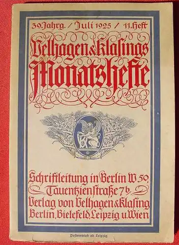 () Velhagen u. Klasings. Juli 1925, Reklameteil mit Mercedes-Benz, u.a