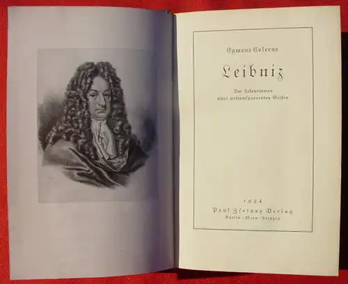 (0010263) Leibniz Lebensroman. Colerus. 632 S., Zsolnay-Verlag, Berlin 1934