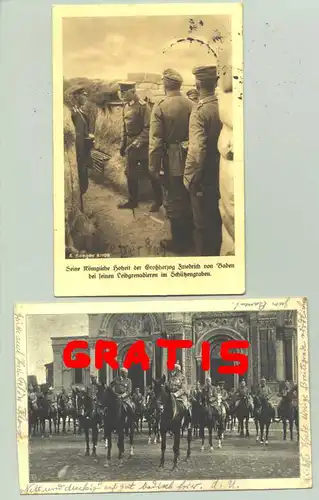 (1025578) Drei Postkarten. Badischer Adel, um 1916. Rotes Kreuz, Baden, Weltkrieg