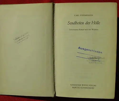 (1005118) Stephenson "Sendboten der Hoelle". (u. a. Kampf gg. Ameisen). Gebrueder Weiss, Berlin