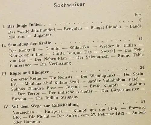 () "Indiens Weg zur Freiheit". Botho Ludwig. 64 S., Walter Titz-Verlag, Berlin 1942