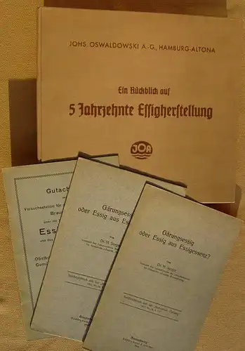 (1011888) "Johs. Oswaldowski A.-G., Hamburg-Altona. Essigherstellung. 1939 Jubilaeumsschrift