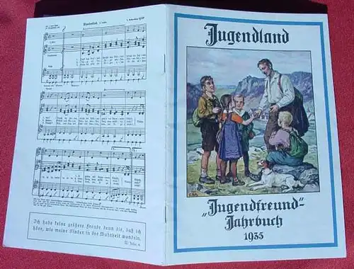 () "Jugendland" Jugendfreund-Jahrbuch 1935. 48 S., Kalendarium. Jugendfreund, Stuttgart