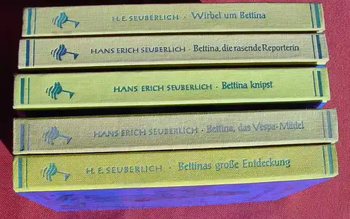 () Seuberlich . 5 x Maedchenbuecher. 'Bettina'. 1952-1957 Boje-Verlag Stuttgart