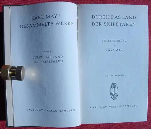 (1012173) Karl May, Band 5 "Durch das Land der Skipetaren". Karl-May-Verlag Bamberg 1951. Sehr guter Zustand