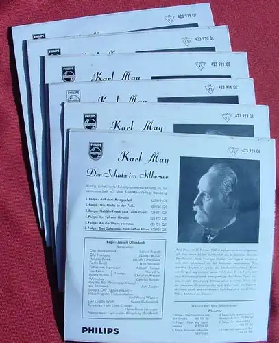(1012183) "Karl May". 6 x Single-Schallplatten v. Philips (M 45)