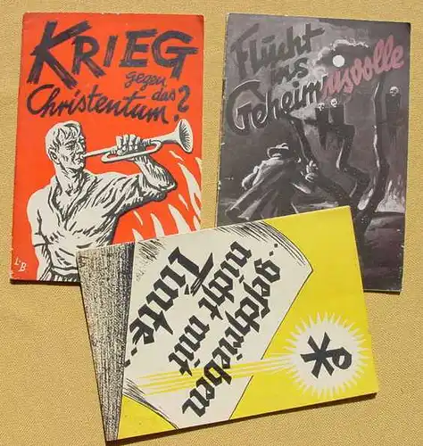 (1014984) "Gottes Mitarbeiter" 3 Hefte 1934-1937. Verlag Zelt-Volks-Mission, Weier / Baden