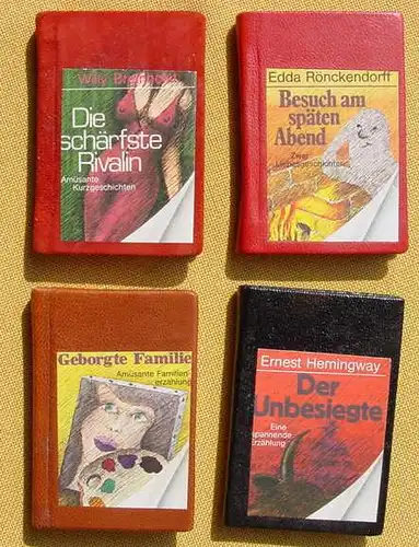 () 8 x Miniatur-Buechlein der Reihe 'Ein Taschenbuch von Pelikan'. Format je ca. 5,8 x 8,5 cm