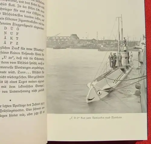 () "Alarm ! Tauchen !!"  U-Boot in Kampf und Sturm. 258 S., 1933 Ullstein-Verlag, Berlin