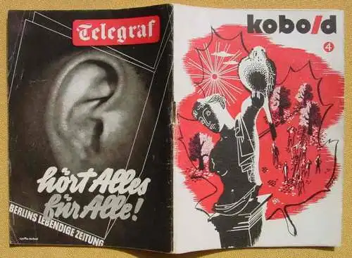 ()  Kobold. Magazin / Heft Nr. 4 vom Oktober 1947,  1. Jahrgang. 72 Seiten mit Beiträgen u. Bildern. Kobold-Verlag, Berlin