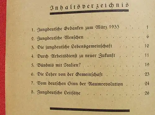 () Mahraun "Jungdeutsche Blaetter" .... Gedanken zum Maerz 1933. Jungdeutscher Verlag, Berlin