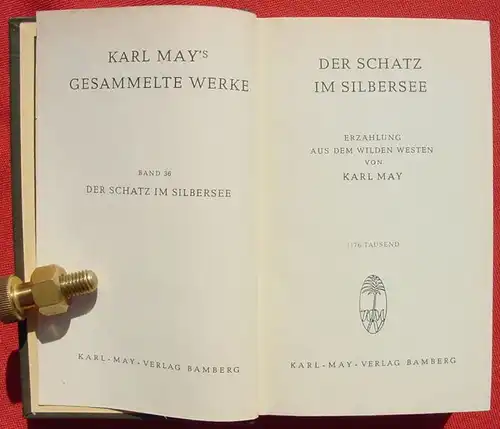 () Karl May "Der Schatz im Silbersee". Bamberg 1952 / 1176. Tausend. Sehr guter Zustand