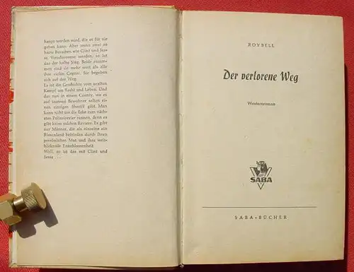 (1017020) Bell "Der verlorene Weg". Wildwest. 256 Seiten. Saba-Verlag