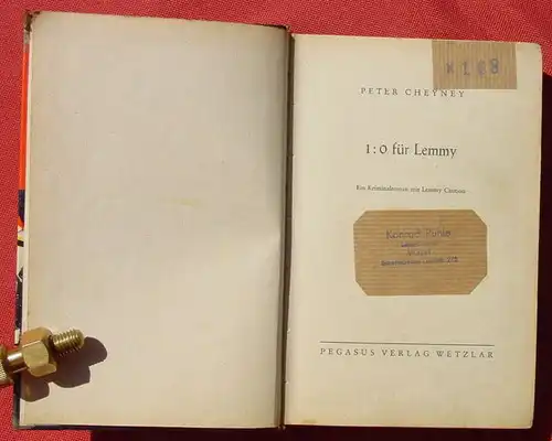 (1017031) LEMMY CAUTION 1 : 0 fuer Lemmy. Cheyney. Kriminal. Pegasus-Verlag 1955. 240 Seiten