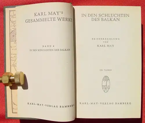 () Karl May, # 4 "In den Schluchten des Balkan". Karl-May-Verlag Bamberg 1949