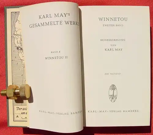 () Karl May, # 8 "Winnetou". Zweiter Band. Karl-May-Verlag Bamberg, 1951