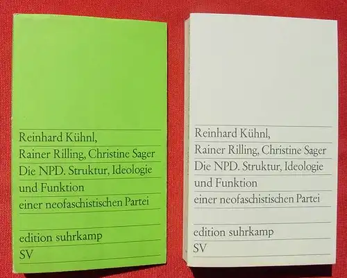 Die NPD. Suhrkamp-Verlag 1969, 1.-10.T. (0370113)