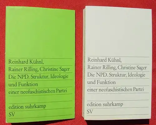 Die NPD. Suhrkamp-Verlag 1969, 1.-10.T. ()