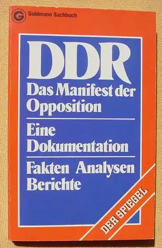 DDR. Das Manifest der Opposition. SPIEGEL. 272 S. 1978 (0370131)