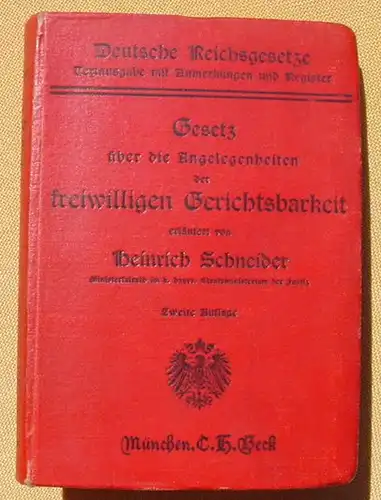 Deutsche Reichsgesetze. Gesetz v. 17. 5. 1898. 370 S., Muenchen 1901 ()