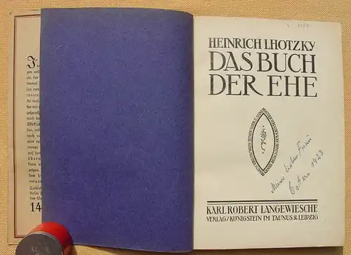 H. Lhotzky "Das Buch der Ehe". Die Blauen Buecher. Langewiesche 1921 (0010008)