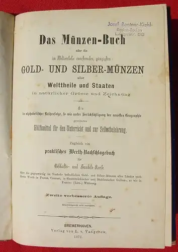 Welt-Muenzenbuch von 1871, voll mit alten Zeichnungen ()