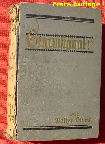(0100020) Bloem "Sturmsignal !". Kriegsroman. 378 S., Grethlein, Leipzig 1918