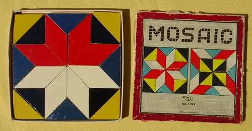 (1024531) Altes Kinderspiel. Mosaic-Spiel aus Holz um 1935. Spielzeug