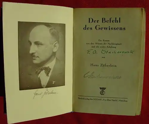 () Zoeberlein "Der Befehl des Gewissens". 980 Seiten. Verlag Eher, Muenchen 1942