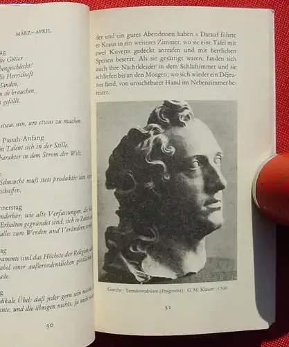 (0190008) "Mit Goethe durch das Jahr - Ein Kalender fuer das Jahr 1980". Artemis-Verlag