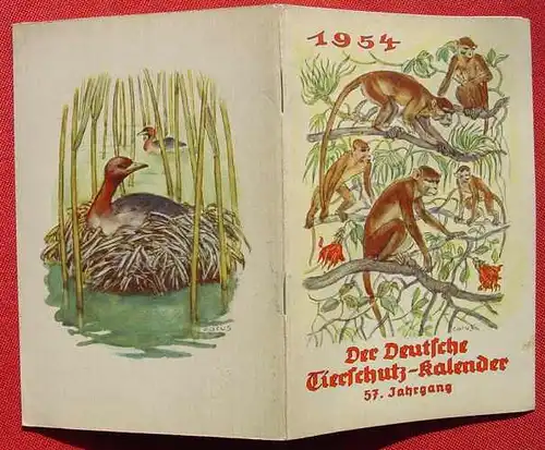 (0190016) "Der Deutsche Tierschutz-Kalender 1954". 32 S., Berlin u. Hilchenbach (Westf.)