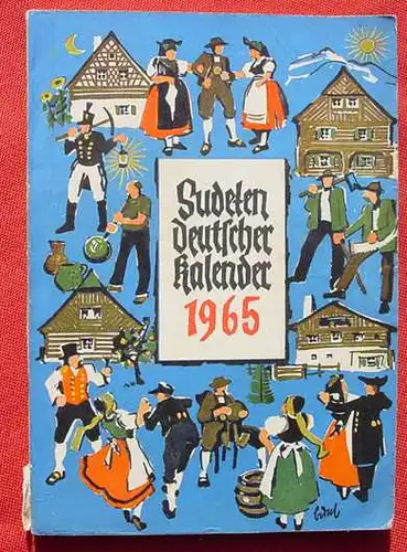 (0190030) Knobloch "Sudetendeutscher Kalender 1965". 128 Seiten. Aufstieg-Verlag, Muenchen