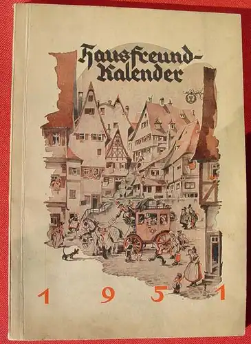 (0190075) "Hausfreund-Kalender 1951". 128 Seiten. Comic-Teil. Verlag Klambt