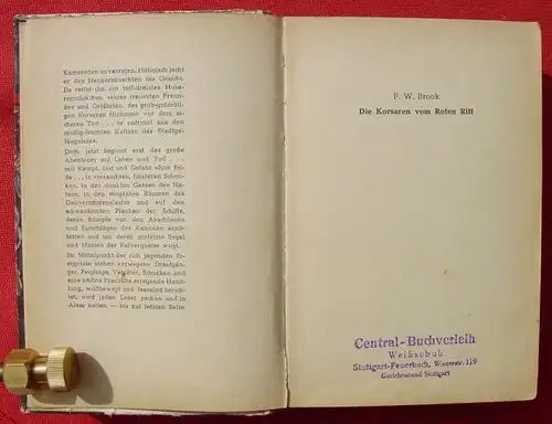 () Federico de Arroyo "Die Korsaren vom Roten Riff". Piraten-Abenteuer. 302 S., Iltis-Verlag, Duesseldorf