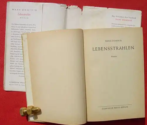 () Dominik "Lebensstrahlen". Science-Fiction. 306 S., Gebrueder Weiss-Verlag, Berlin