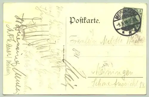 (1038548) Meiningen, Prima Realgymnasium, Postkarte v. 1914