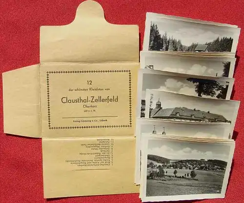 () Clausthal-Zellerfeld, Oberharz. 12 Kleinfotos in Mappe