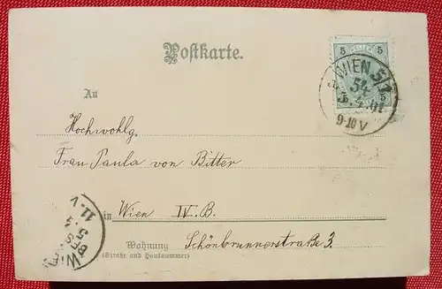 () Kunst-Postkarte. Frohe Ostern. Hasen. Ansichtskarte 1901