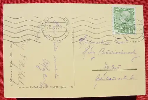 () Postkarte. Prag. Verlag Bellmann 1909. Stempel v. 1910