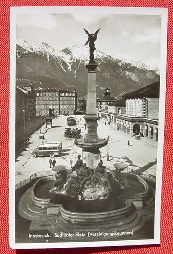 () Postkarte. Innsbruck. Suedtiroler Platz. Verlag Redlich