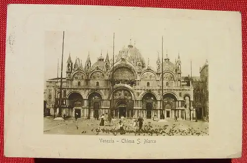 (1038572) Postkarte. Venezia - Chiesa S. Marco. Stempel von 1910, Marke abgeloest