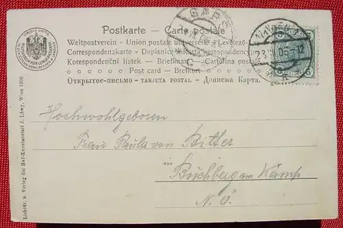 () Kunst-Postkarte. August von Pettenkofen. Stempel v. 1906