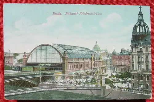 () Postkarte. Berlin Bahnhof Friedrichsstrasse. Ansichtskarte 1914